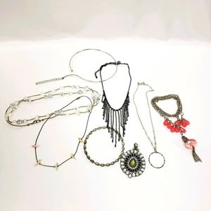 Junk Jewelry Lot - Silver colored tones
